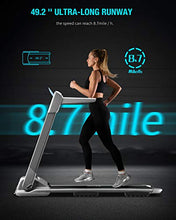 Load image into Gallery viewer, OVICX Q2S Folding Portable Treadmill Manual Compact Walking Running Machine for Home Gym Workout Electric Desk Treadmills with LED Display Device Holder Treadmills for Small Spaces

