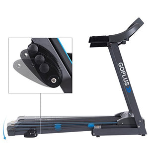 Goplus 2.25HP Electric Folding Treadmill with Incline, with Display and 12 Built-in Workout Programs, Walking Running Jogging Fitness Machine for Home & Gym Cardio Fitness