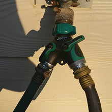 Load image into Gallery viewer, 2WAYZ- Hose splitter, two way heavy duty, garden faucet, faucet splitter, hose y splitter, garden hose y splitter, hose bib splitter, all metal
