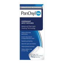 Load image into Gallery viewer, PanOxyl PM Overnight Spot Patches, Advanced Hydrocolloid Healing Technology, Fragrance Free, 40 Count
