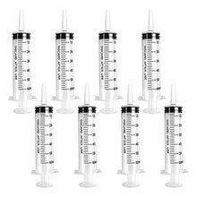 Load image into Gallery viewer, DEPEPE 8 Packs 60ml Large Plastic Catheter Tip Syringe with Caps Multiple Uses for Scientific Lab, Measurement and Dispensing
