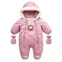 Load image into Gallery viewer, XIFAMNIY Baby Girls and Boys Lion Snowsuit Winter Outfit Outwear Hooded Footie Jumpsuit
