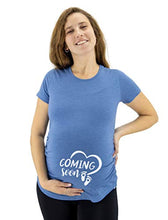 Load image into Gallery viewer, Maternity My First Mothers Day for Pregnant Mom Expecting Shirt Mama to Be Gifts Small Heather Blue
