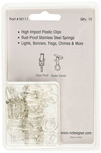 Load image into Gallery viewer, RV Designer M111, Klippy Klips Awning Clips, Light Hangars, 10 Per Pack,Clear
