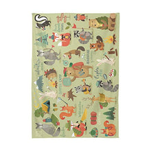 Load image into Gallery viewer, ALAZA Camping Animals Jungle Fox Bear Rabbit Tablecolth Table Cover for Party Dining Room Kitchen Decor,54 X 72,Stain and Wrinkle Resistant Washable Rectangle Table Cloth
