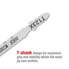 Load image into Gallery viewer, WORKPRO 25-piece T-Shank Jig Saw Blade Set with Storage Case, Made with HCS/HSS/BIM, Assorted Blades for Wood, Plastic and Metal Cutting
