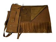 Load image into Gallery viewer, Professional Chef Bag Lightweight Genuine Premium Vintage Tan Leather 10 Pockets Knife Bag/Chef Knife Roll #K02-S
