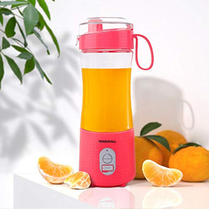 Portable Blender, Smoothie Blenders, Personal Size Blender USB Rechargeable Smoothies and Shakes Juicer Cup, 4000mAh Battery Strong Power Pink