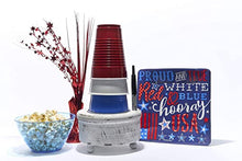 Load image into Gallery viewer, Generic Wooden Party Cup Holder with Marker Slot for Home and Office - Solo Cup Holder for Party Decoration, Baby Showers, Graduation Parties, Picnic, Coffee Cups and any Social Gatherings
