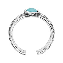 Load image into Gallery viewer, Silpada 'Minty Fresh' Compressed Turquoise Toe Ring in Sterling Silver, Size 3

