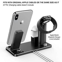Load image into Gallery viewer, YoFeW Charging Stand for Apple Watch Charger Stand Aluminum Dock Station Compatible for iWatch Apple Watch Series 4/3 / 2/1/ AirPods/iPhone X/XS/XS Ma /8 / 8Plus / 7/7 Plus /6S /6S Plus
