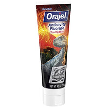 Load image into Gallery viewer, Orajel Jurassic World Anticavity Fluoride Berry Blast Flavor- Kids Toothpaste Tube, 4.2 Oz
