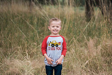 Load image into Gallery viewer, 7 ate 9 Apparel Kid's I Dig You Construction Truck Valentine's Day Red Raglan Shirt 4T
