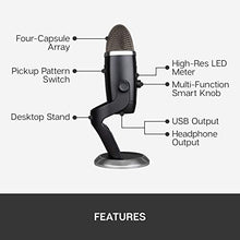 Load image into Gallery viewer, Blue Yeti X Professional Condenser USB Microphone with High-Res Metering, LED Lighting &amp; Blue VO!CE effects for Gaming, Streaming &amp; Podcasting on PC &amp; Mac
