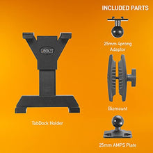 Load image into Gallery viewer, iBOLT TabDock Bizmount AMPs - Heavy Duty Drill Base Mount for All 7" - 10" Tablets ( iPad , Samsung Tab ) for Cars, Desks, Countertops: Great for Commercial Vehicles, Trucks, Schools, and Businesses
