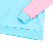 Load image into Gallery viewer, JESKIDS Girls Pullover Hoodie Sweatshirt Colorblock Long Sleeve Outfit Tops with Pocket 8-9 T Blue
