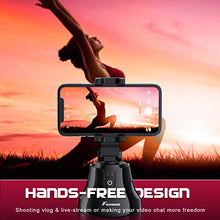 Load image into Gallery viewer, Smart Tracking Holder, Foxnovo 360°Rotation Auto Face/Object Tracking Holder Intelligent Follow Portable Smart Selfie Stick, Video/Vlog Shooting Robot Cameraman for iPhone/Android Phone (Black)
