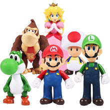 Load image into Gallery viewer, 5 inch Mario Figures Toy - Mario &amp; Luigi Figurines – Yoshi &amp; Mario Bros Action Figures Mario PVC Toy Figures （Pack of 6 ）
