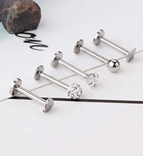 Load image into Gallery viewer, Udalyn 20 Pcs Stainless Steel Labret Studs Lip Rings for Men Women Nose Studs Cartilage Earrings Tragus Helix Piercing Jewelry 16G
