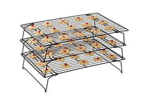 Load image into Gallery viewer, Wilton Excelle Elite 3-Tier Cooling Rack for Cookies, Cake and More, Black

