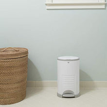 Load image into Gallery viewer, Dekor Classic Hands-Free Diaper Pail | White | Easiest to Use | Just Step – Drop – Done | Doesn’t Absorb Odors | 20 Second Bag Change | Most Economical Refill System

