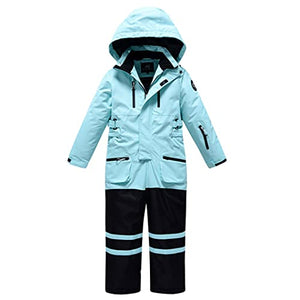 Boys/Girls Ski Suits One-piece Skiwear Windproof Waterproof Snow Wear Overalls Snowboarding Jacket for Kids