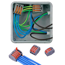 Load image into Gallery viewer, Glutoad Lever Wire Connectors. 60 Pcs Compact Splicing Wire Connectors, 2 3 5 Port Electrical Connectors Assortment Kit for Quick Connect 28-12 AWG Wires
