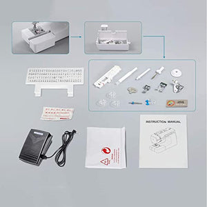 GBOKSFOU Computerized Sewing Machine 200 Built-in Stitches, 8 Styles of 1-Step Buttonhole Stitches, 2.0" LCD Display, Automatic Needle Threader
