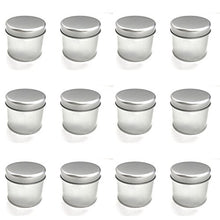 Load image into Gallery viewer, Large Tin Cans (8 Oz), 3&quot; x 2.6&quot;, 12 Pack- For Creams, Art and Crafts, Storing Spices and Candy, and More
