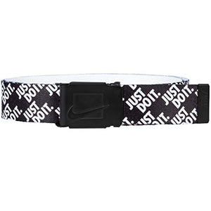 NIKE Men's Just Do It Reversible Web, Black Stacked, O/S