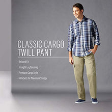 Load image into Gallery viewer, Wrangler Authentics Men's Big &amp; Tall Relaxed Fit Cargo Pant, Black Twill, 44W x 30L
