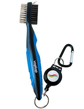 Load image into Gallery viewer, Voplop Golf Brush and Club Groove Cleaner - Easily Attaches to Golf Bag - Deep Clean Iron Grooves - Cleaning Club Face - Bag Clip &amp; Retractable Extension Cord (Blue)
