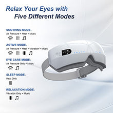 Load image into Gallery viewer, BOB AND BRAD Eye Massager with Heat, Smart Eye Massage with White Noise Music, Rechargeable Temple Eye Mask for Relax Eye Strain Dry Eye Dark Circles, Electric Face Massager Improve Sleep, Ideal Gifts
