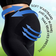 Load image into Gallery viewer, Maternity Shorts Over The Belly | Pregnancy Biker Shorts | Maternity Shapewear for Pregnant Women (Medium) Black
