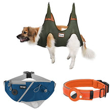 Load image into Gallery viewer, PETNANNY Pet Grooming Hammock Harness- Dog Leash - Airtag Dog Collar
