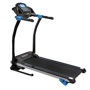 SereneLife Smart Digital Folding Treadmill - Electric Foldable Exercise Fitness Machine, Large Running Surface, 3 Incline Settings, 16 Preset Program, Sports App for Running & Walking (SLFTRD25)