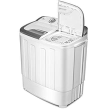 Load image into Gallery viewer, Portable Washer and Dryer,Safeplus Compact Mini Twin Tub Versatile Washing Machine with 8 lbs Washing &amp;5 lbs Spin Dryer Load Cappacity Gravity Drain Pump and Drain Hose for apartments (gray)
