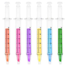 Load image into Gallery viewer, SunAngel 4 Syringe Pens + 6 Syringe Highlighters Fluorescent Needle Watercolor Pen (10 PCS)
