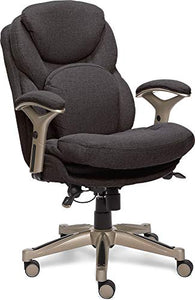Serta Ergonomic Executive Office Chair Motion Technology Adjustable Mid Back Design with Lumbar Support, Dark Gray Fabric