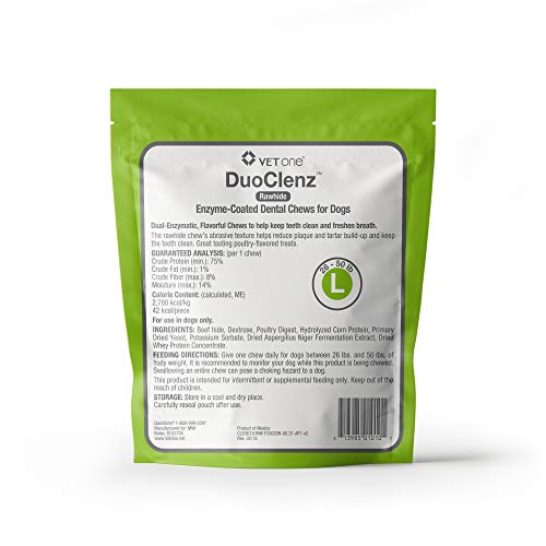 Load image into Gallery viewer, VetOne DuoClenz Enzyme Coated Dog Dental Chews for Large Dogs - Veterinarian Formulated - 30 Count