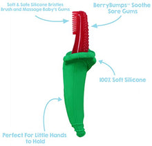 Load image into Gallery viewer, RaZberry Baby Teether &amp; Toothbrush/BerryBumps Soothe and Massage Sore Gums/Perfectly Sized
