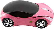 Load image into Gallery viewer, Cool 3D Sport Car Shape Mouse 2.4GHz Wireless Mouse Optical Ergonomic Gaming Mice Mini Small Office Mouse with USB Receiver for PC Laptop Computer for Kids Girls,1600DPI 3 Buttons(Pink)
