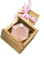 Load image into Gallery viewer, Natural Rose Quartz Crystal Heart Chakra Healing Reiki Gemstone for Love, Romance &amp; Relationships (with Pine Wood Box) Spiritual Gift 1.5-1.7 Inches

