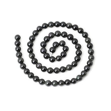 Load image into Gallery viewer, CHEAVIAN 60PCS 6mm Natural Black Obsidian Gemstone Round Loose Beads Crystal Energy Stone Healing Power for DIY Jewelry Making 1 Strand 15&quot;
