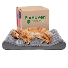 Load image into Gallery viewer, Furhaven Pet Bed for Dogs and Cats - Ultra Plush Luxe Lounger Contour Mattress Supportive Solid Slab Orthopedic Dog Bed, Removable Machine Washable Cover - Gray, Jumbo (X-Large)
