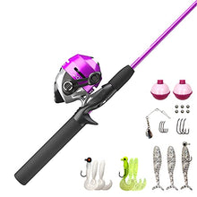 Load image into Gallery viewer, Zebco 202 Spincast Reel and Fishing Rod Combo, 5-Foot 6-Inch 2-Piece Fishing Pole, Size 30 Reel, Right-Hand Retrieve, Pre-Spooled with 10-Pound Zebco Line, Includes 27-Piece Tackle Kit, Pink
