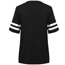 Load image into Gallery viewer, Genluna Women's Football Jersey T Shirt Top Loose Dress [B6619],Small,Black
