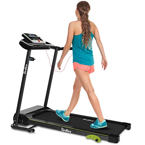 REDLIRO Folding Treadmill for Home Walking Machine Easy Assembly Exercise Fitness Motorized Incline Jogging Machine Perfect for Office
