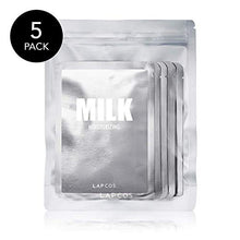 Load image into Gallery viewer, LAPCOS Milk Sheet Mask, Moisturizing Daily Face Mask to Replenish &amp; Restore Dry Skin with Ceramides, Korean Beauty Favorite, 5-Pack
