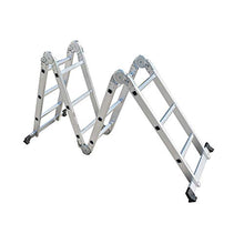 Load image into Gallery viewer, findmall Folding Step Ladder Aluminum Multi - Use Heavy Duty Step Ladder 11.8FT/3.6M for Industrial Household Daily
